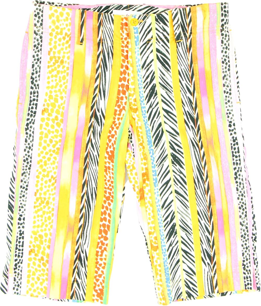 Vintage Jams World Leopard Zebra Animal Print Striped Neon Hawaiian Shorts 30